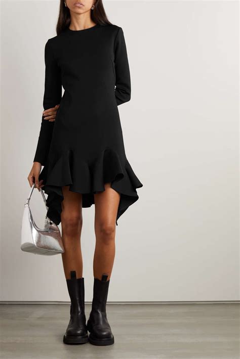 givenchy ruffle trim fitted dress|GIVENCHY Ruffled jersey mini dress .